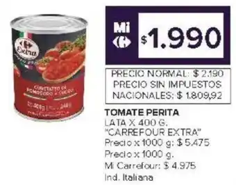 Carrefour Carrefour extra tomate perita lata oferta