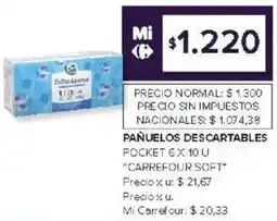 Carrefour Carrefour soft pañuelos descartables pocket oferta