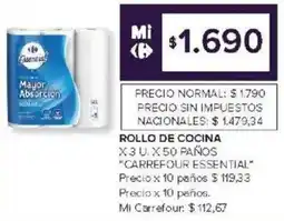 Carrefour Carrefour essential rollo de cocina oferta