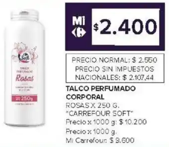 Carrefour Carrefour soft talco perfumado corporal oferta