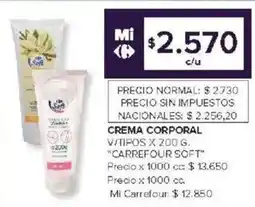 Carrefour Carrefour soft crema corporal v/tipos oferta