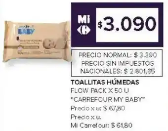 Carrefour Carrefour my baby toallitas húmedas flow pack oferta