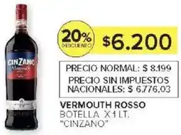 Carrefour Cinzano vermouth rosso botella oferta