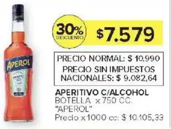 Carrefour Aperol aperitivo c/alcohol botella oferta