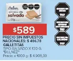 Carrefour Bulnez galletitas tipo salvado oferta