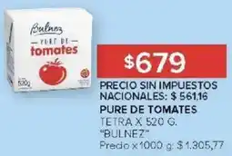 Carrefour Bulnez pure de tomates tetra oferta