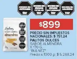 Carrefour Bulnez palitos dulces sabor almendra oferta