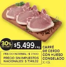 Carrefour Carré de cerdo con hueso congelado oferta