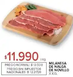 Carrefour Milanesa de nalga de novillo oferta