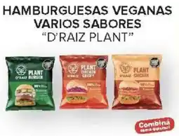 Carrefour D'raiz plant hamburguesas veganas varios sabores oferta