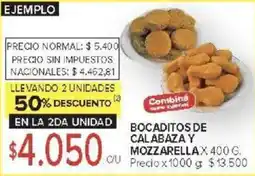 Carrefour Bocaditos de calabaza y mozzarella oferta