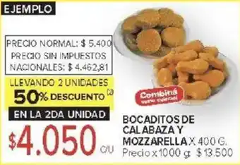 Carrefour Bocaditos de calabaza y mozzarella oferta