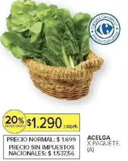 Carrefour Acelga oferta