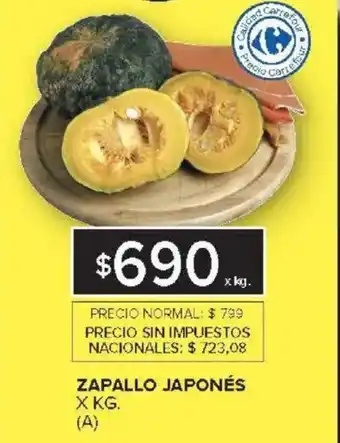 Carrefour Zapallo japonés oferta