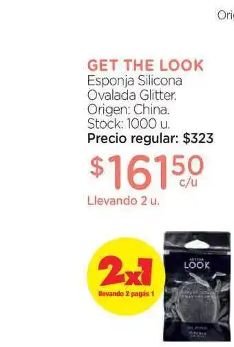 Farmacity Get The Esponja Silicona Ovalada Glitter oferta