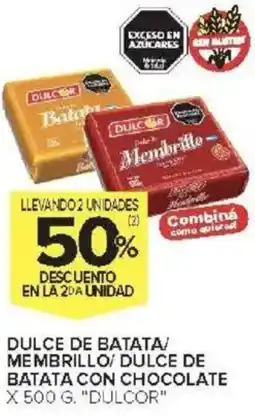 Carrefour Dulcor dulce de batata/ membrillo dulce de batata con chocolate oferta