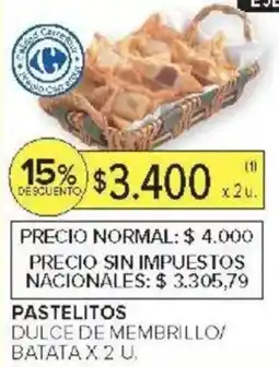 Carrefour Pastelitos dulce de membrillo/ batata oferta