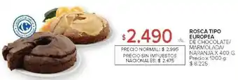 Carrefour Rosca tipo europea oferta