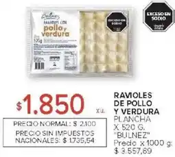 Carrefour Bulnez ravioles de pollo y verdura plancha oferta