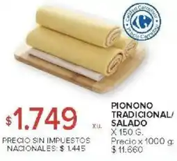 Carrefour Pionono tradicional/ salado oferta