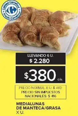 Carrefour Medialunas de manteca/grasa oferta