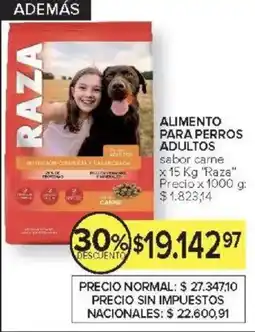 Carrefour Raza alimento para perros adultos oferta