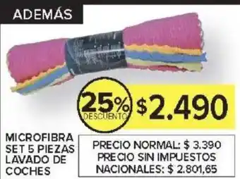 Carrefour Microfibra set 5 piezas lavado de coches oferta