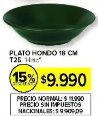 Carrefour Hitic plato hondo oferta