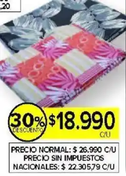 Carrefour Tex mantel cuerina estampada oferta