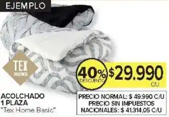 Carrefour Tex home basic acolchado oferta