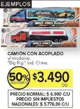 Carrefour Big rig camión con acoplado oferta