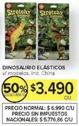 Carrefour Dinosaurio elásticos v/ modelos oferta