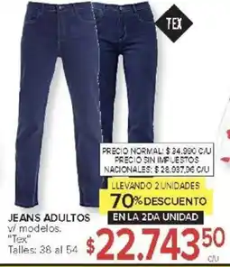 Carrefour Tex jeans adultos v/ modelos oferta