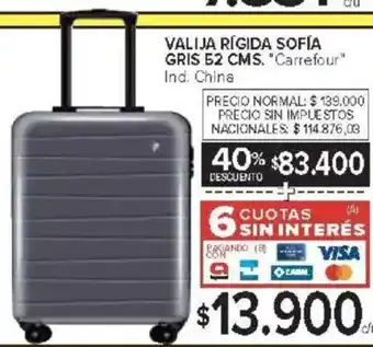 Carrefour Carrefour valija rígida sofía gris oferta