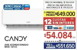 Carrefour Candy aire acondicionado mod. 12fcc oferta