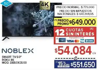 Carrefour Noblex smart tv 50" oferta