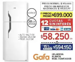 Carrefour Gafa heladera blanca oferta