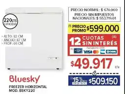 Carrefour Bluesky freezer horizontal oferta