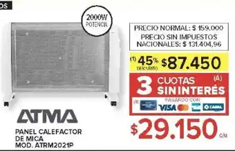 Carrefour Atma panel calefactor de mica oferta