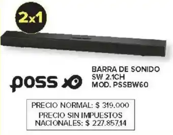Carrefour Poss barra de sonido sw 2.1ch oferta