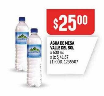 Makro Agua De Mesa Valle Del Sol oferta