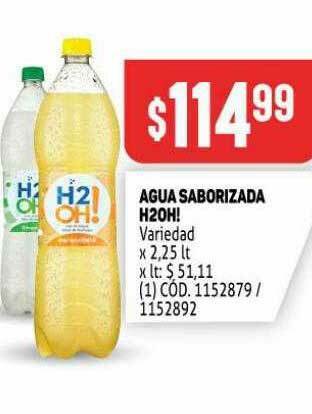 Makro Agua Saborizada H2oh! oferta