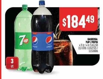 Makro Gaseosa 7up Pepsi oferta