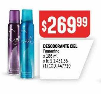 Makro Desodorante Ciel oferta