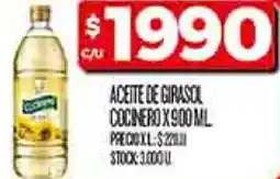 Supermercados DIA Cocinero aceite de girasol oferta