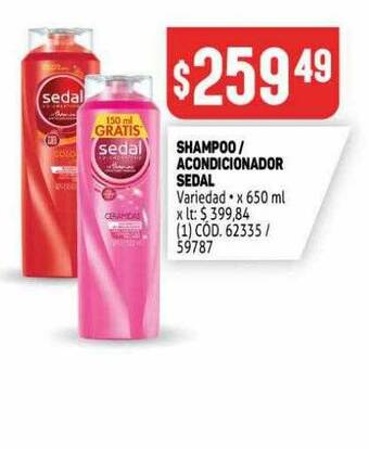 Makro Shampoo Acondicionador Sedal oferta