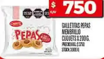 Supermercados DIA Galletitas pepas membrillo cuquets oferta