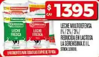 Supermercados DIA La serenisima leche multidefensa 15/25/36/reducida en lactosa oferta