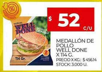 Supermercados DIA Medallón De Pollo Well Done oferta
