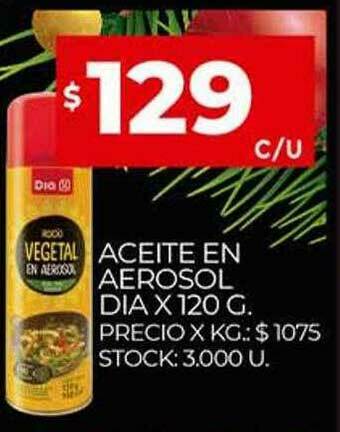 Supermercados DIA Aceite En Aerosol Dia oferta